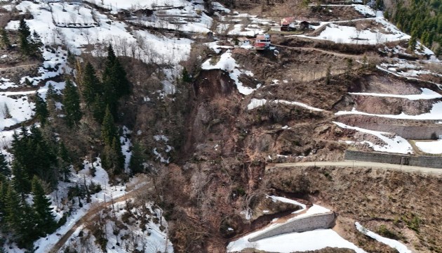 Artvin'de heyelan: 2 ev zarar gördü